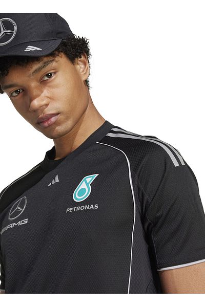 adidas Jx8245 Mercedes Mc Jsy m Black Round Neck Regular Fit Jersey