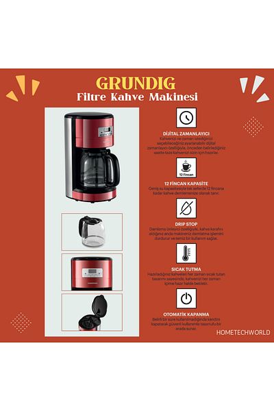 Grundig 12-Cup Capacity Filter Coffee Maker