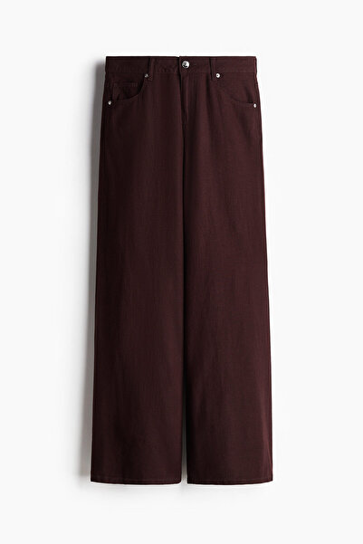 H&M Keten Karışımlı Geniş Pantolon