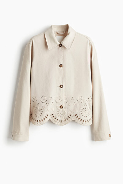 H&M Keten Karışımlı Gömlek Ceket