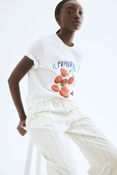H&M Keten Karışımlı Pantolon