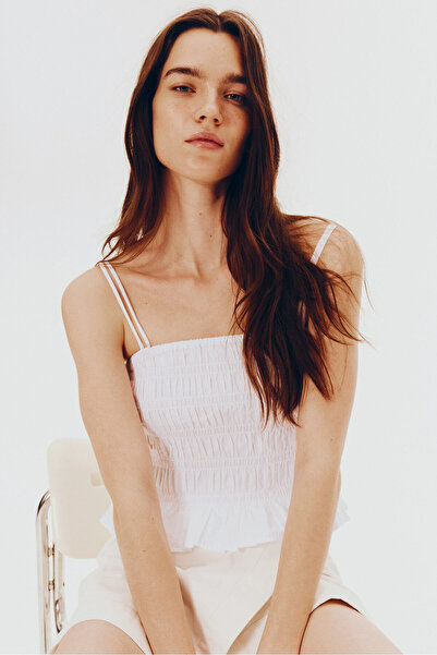 H&M Büzgülü ve Askılı Üst