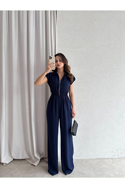 Mooi Butik Lavia Jumpsuit 4548 - Navy Blue