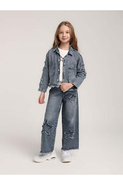 Zekids Τζιν μπουφάν για κορίτσια με μεγάλη τσέπη
