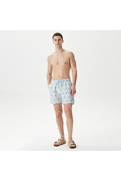 Nautica Erkek Mavi Standart Fit Mayo Şort