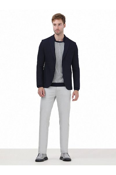 Kip Marineblaue Jacke in normaler Passform