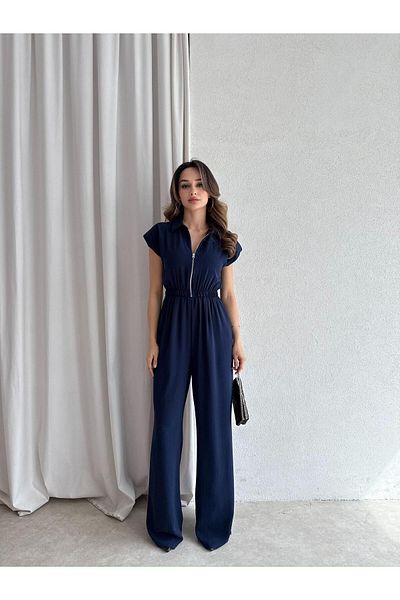 Mooi Butik Lavia Jumpsuit 4548 - Navy Blue