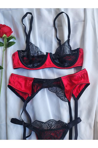 G&H UNDERWEAR Red garter set