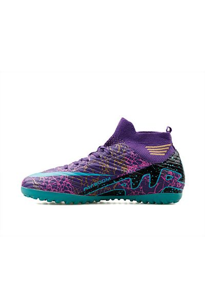 LALİGA Laliga Youth Turf Football Shoes Ghs-Purple-Turquoise-Patterned Colorful