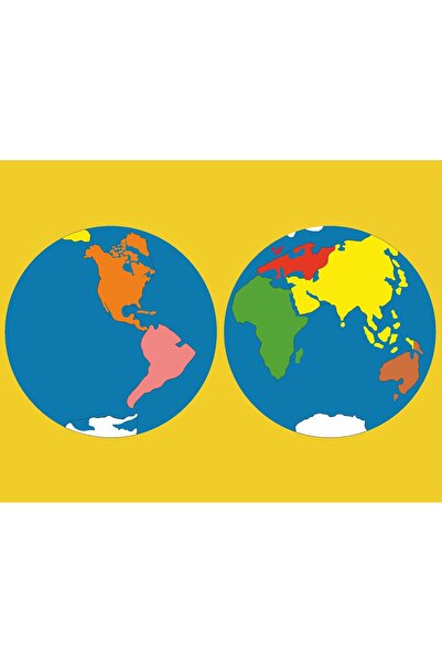 BALATOYZ Montessori Dünya Haritası Kontrol Kartı