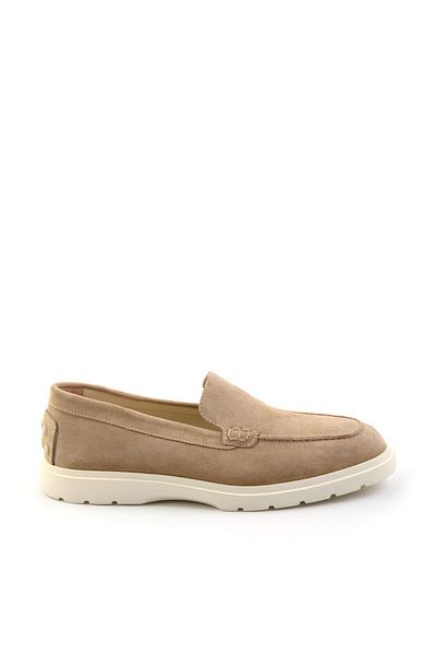 Bambi Beige Leather Men's Loafer Shoes E 01087112702