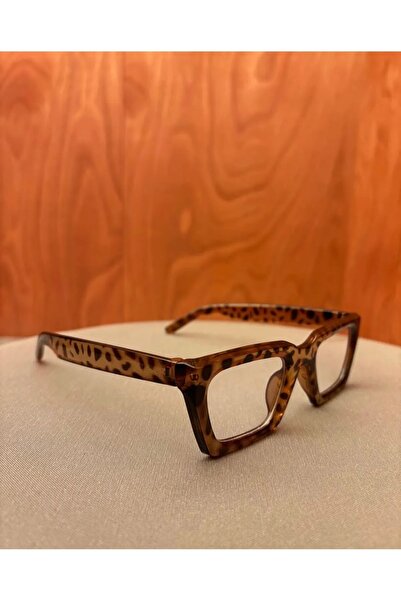 Mucizelerevi Azure Bonnie Leopard Blue Light Protective Transparent Relaxing Glasses