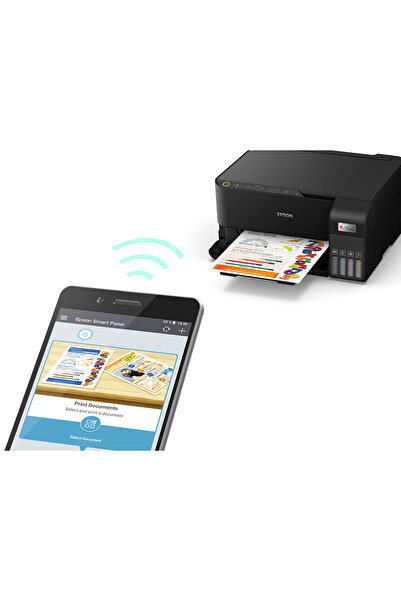 EPSON طابعة EcoTank L3550 المنزلية ذات خزان الحبر، طابعة A4 ملونة عالية السرعة 3 في 1