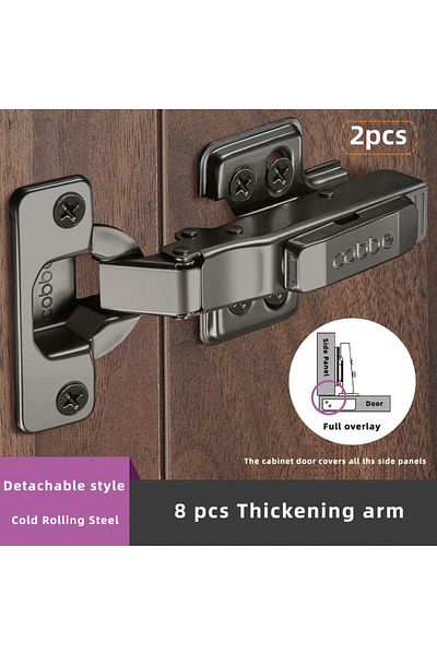 Choice 821-3 Full overlay 2pcs Cold Rolling Steel Furniture Hinge Black-Grey Door Hydraulic Hinges Damper B