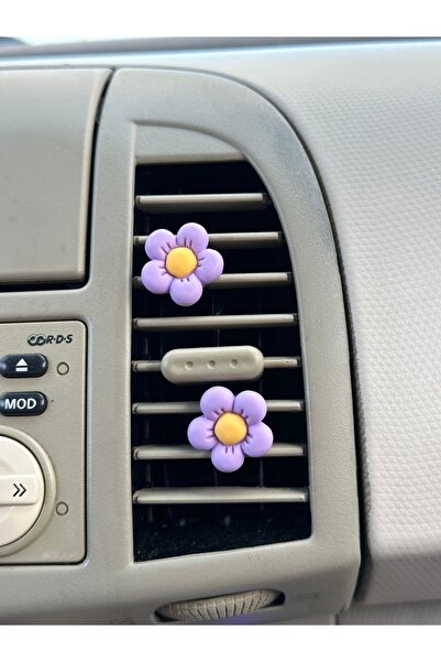 FESECRAFT 2'li Mini Mor Papatya Çiçeği Araba Klima Süsü Klips Süslemeleri Ara...