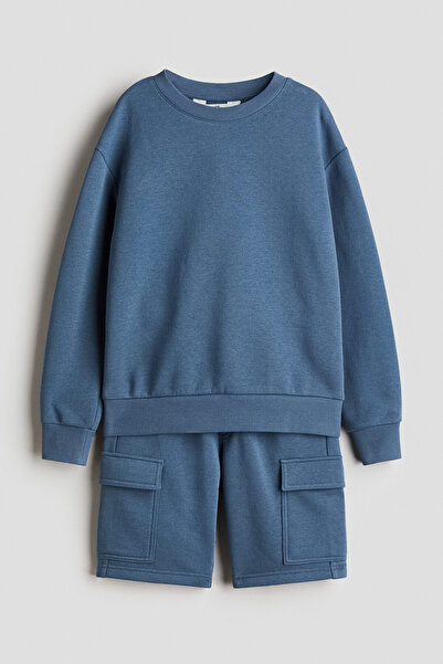 H&M 2 Parçalı Sweatshirt ve Şort Set