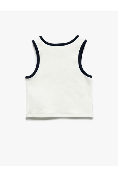 Koton New Season Cotton Crew Neck Sleeveless Crop Tank Top