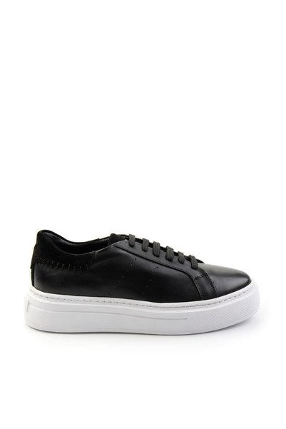 Bambi Siyah Leather Erkek Sneaker E01087114303