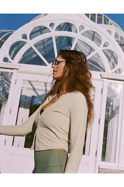 AMERICAN EAGLE OFFLINE By Aerie Real Me Xtra Ribbed Full Zip Jacket