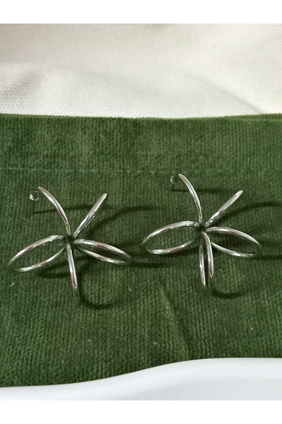 mos&more Gümüş Muhteşem Duruşlu Hafif Tel Kadın Küpe