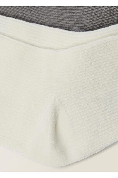 MANGO Woman Yırtmaçlı kısa çorap