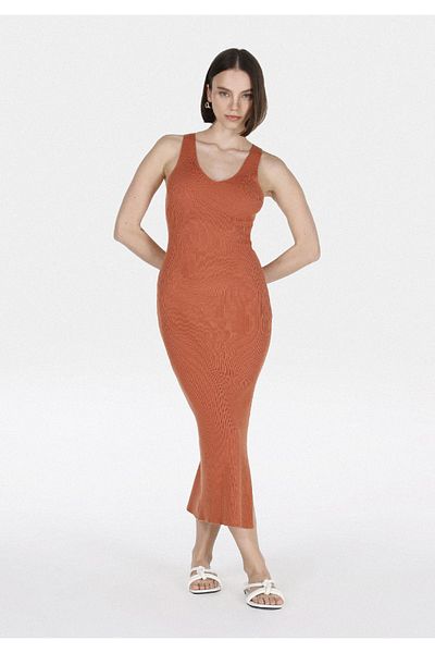 Colin's Rochie maro fără mâneci pentru femei, slim fit