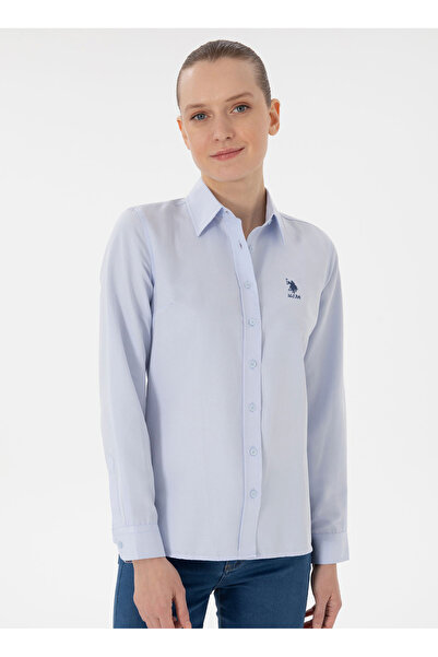 U.S. Polo Assn. SUA Polo Assn. Cămașă Slim Fit Guler Deschis Indigo Cămașă Femei WOX025Y