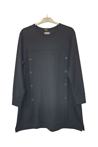 GGMM Large Size Twill Button Detail Tunic Length 90 cm