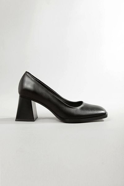 Lio Shoes Tocuri înalte negre pentru femei - Talpă TPU cu vârf pătrat - KSYHC100