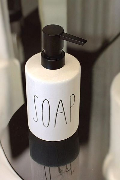 Mirilliahome Πορσελάνινο Μαύρο Pump Liquid Soap Dispenser – Μοντέρνος Διανομέας Σαπουνιού Μπάνιου