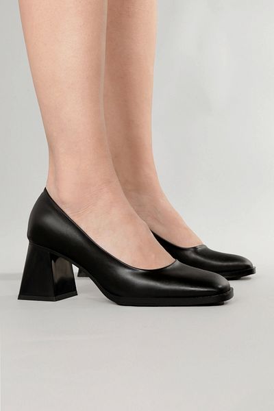 Lio Shoes Tocuri înalte negre pentru femei - Talpă TPU cu vârf pătrat - KSYHC100