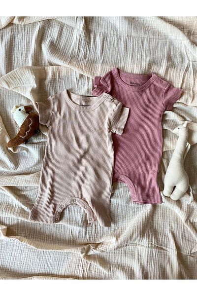 BabyCosy Milk 100% Organic Half Sleeve Jumpsuit