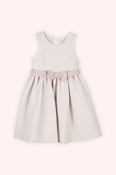 Panço Kız Çocuk Kolsuz Pembe Parti Elbisesi