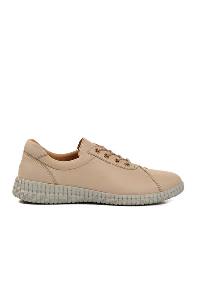 Venüs Beige Genuine Leather Women's Casual Shoes 2216114 Y Z