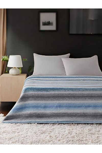 English Home Gray Blue Double Blanket 200 X220 cm