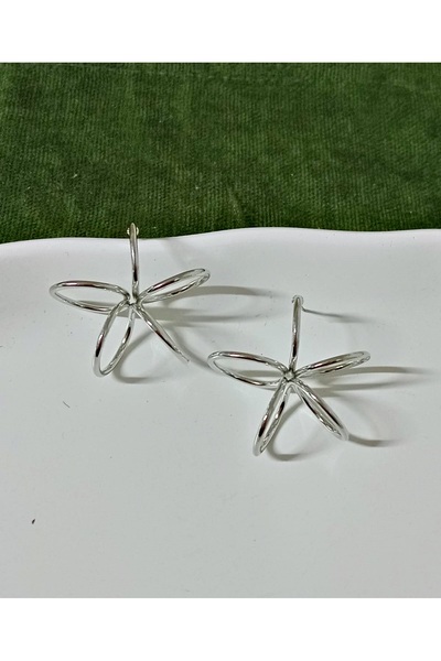 mos&more Gümüş Muhteşem Duruşlu Hafif Tel Kadın Küpe