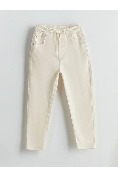 LC Waikiki Pantaloni pentru băieți din Gabardină cu talie elastică LCW Kids