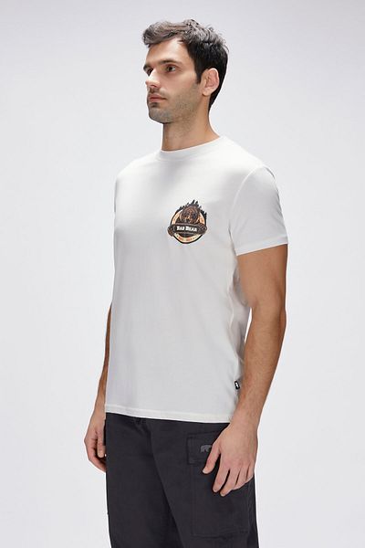 Bad Bear Flint White Men's Printed T-Shirt