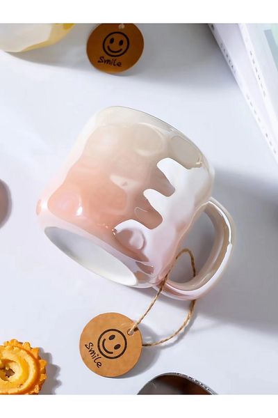 MUKKO HOME 400 ml Elegant Glossy Porcelain Mug Pearlescent Stylish Design, Daily Use and Special Gift Option
