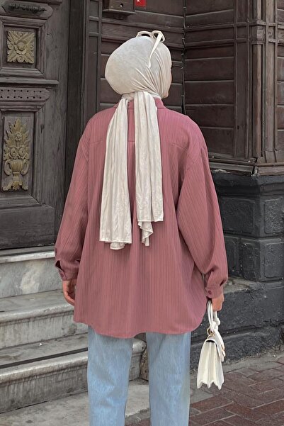 lamelif Πουκάμισο με ροζ μοτίβο