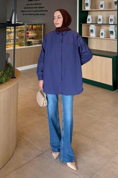 lamelif Lena Oversize Зелена сорочка