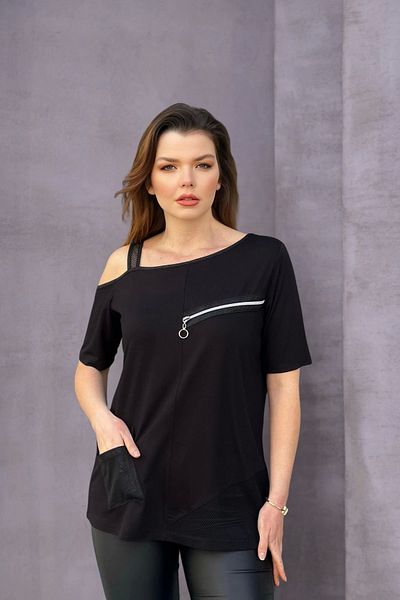 aytemas Blouse with Straps and Pockets and Mesh Detail
