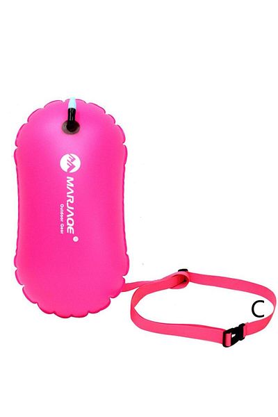 Choice Rose Red Swim Safe Buoy Tow Floats Inflatable Life Saving Swim Buoy PVC Inflated Air Drying Bag Drif