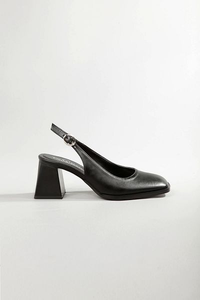 Lio Shoes Tocuri înalte negre pentru femei - Talpă TPU cu vârf pătrat (KSYHC101)