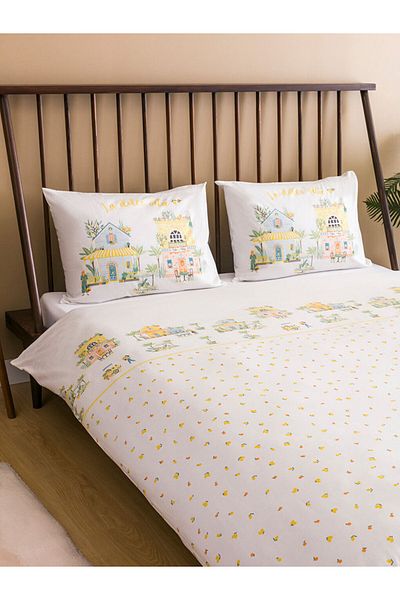 LC Waikiki Set cuvertură de pilota dublă imprimată sezon nou - S5BS77Z8