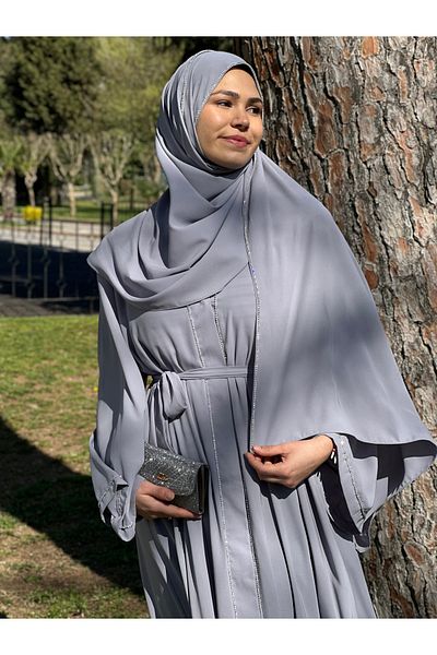 İpek Stoned Abaya Suit