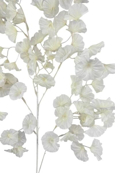 Nettenevime Yapay Çiçek Beyaz Zambak Tek Dal 90*35cm Kumaş Çiçek Uzun Dal