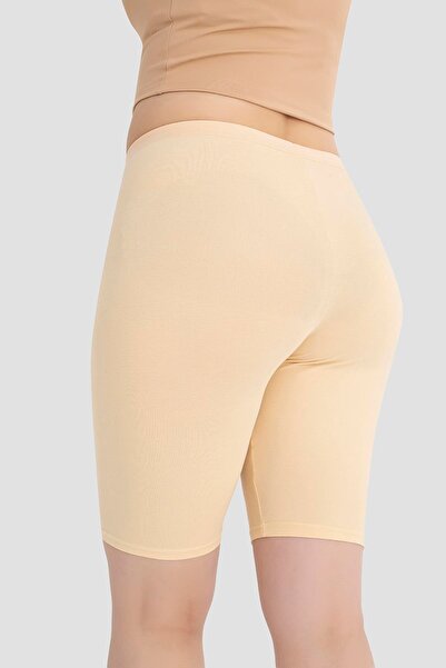 Arma Yıldız Women's Above Knee Short Tights Skin Colored Cotton Lycra