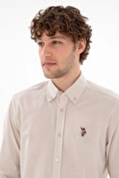 U.S. Polo Assn. Enzogl025Y Stone Men's Shirt 2084002