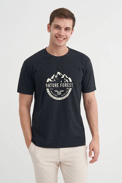 Cazador Μπλουζάκι Jazz 4148 Regular Fit Cotton Crew Neck με στάμπα